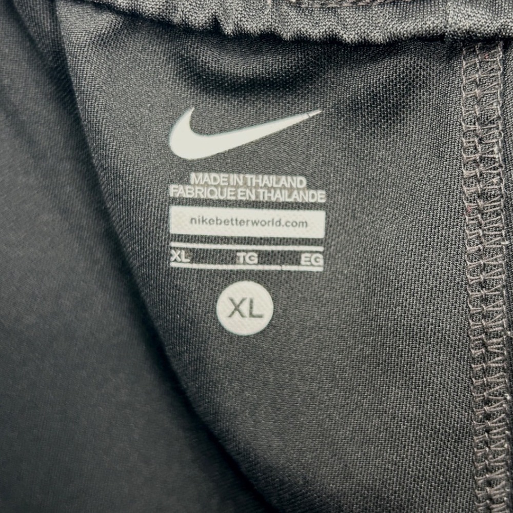 Nike Mens Black Track Pants Straight Leg Grey Side Stripe XL Activewear - Picture 3 of 6
